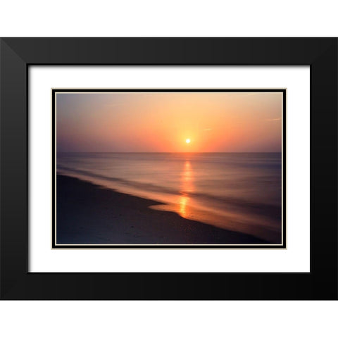 Sunrise in Tranquility Black Modern Wood Framed Art Print with Double Matting by Hausenflock, Alan