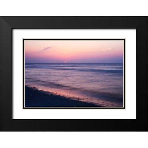 Pink Sun in Lavender Haze Black Modern Wood Framed Art Print with Double Matting by Hausenflock, Alan