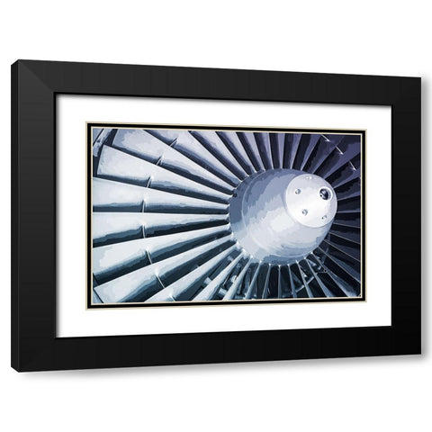 Blades Upon Blades Black Modern Wood Framed Art Print with Double Matting by Hausenflock, Alan