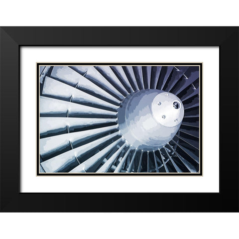 Blades Upon Blades Black Modern Wood Framed Art Print with Double Matting by Hausenflock, Alan