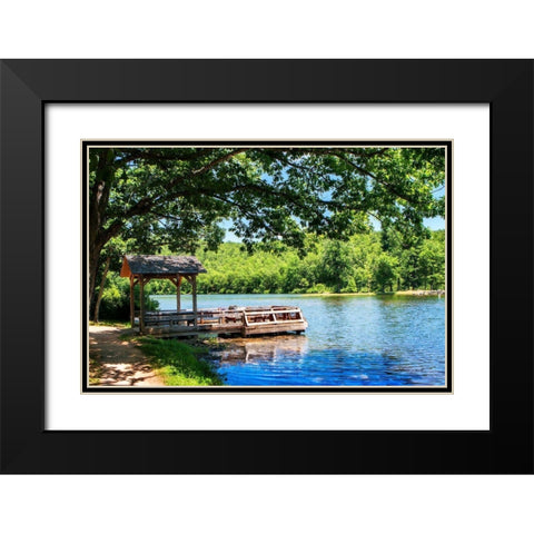 Fishing Anyone Black Modern Wood Framed Art Print with Double Matting by Hausenflock, Alan