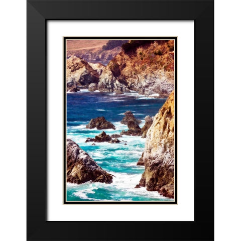 Garrapata Highlands IV Black Modern Wood Framed Art Print with Double Matting by Hausenflock, Alan