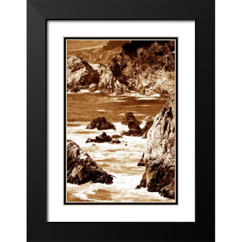 Garrapata Highlands V Black Modern Wood Framed Art Print with Double Matting by Hausenflock, Alan