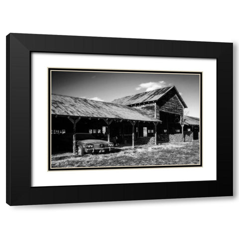 Olds in a Shed Black Modern Wood Framed Art Print with Double Matting by Hausenflock, Alan