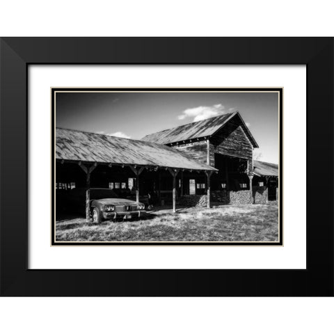 Olds in a Shed Black Modern Wood Framed Art Print with Double Matting by Hausenflock, Alan