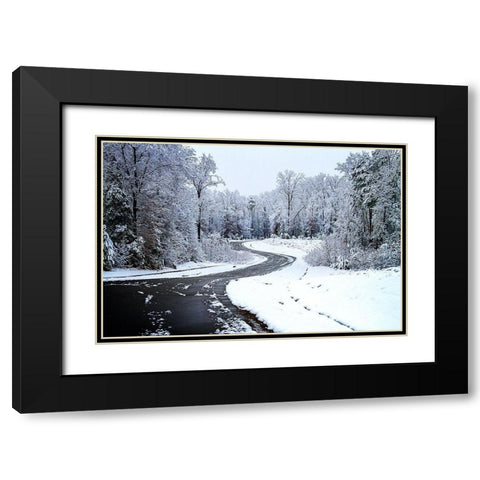 Lindsay Hill Lane Black Modern Wood Framed Art Print with Double Matting by Hausenflock, Alan