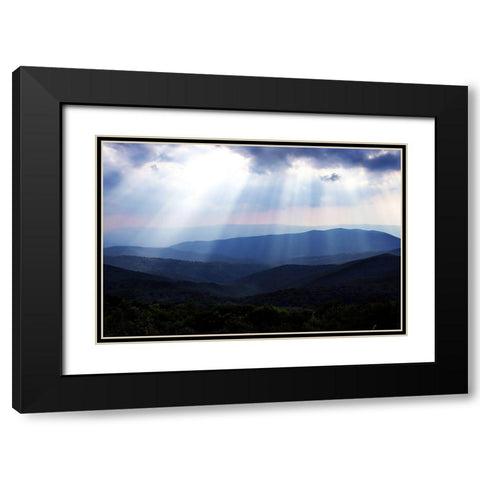 The Blue Ridge III Black Modern Wood Framed Art Print with Double Matting by Hausenflock, Alan