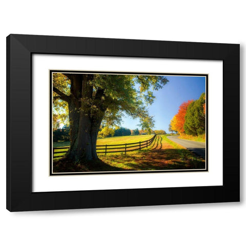 A Virginia Byway Black Modern Wood Framed Art Print with Double Matting by Hausenflock, Alan