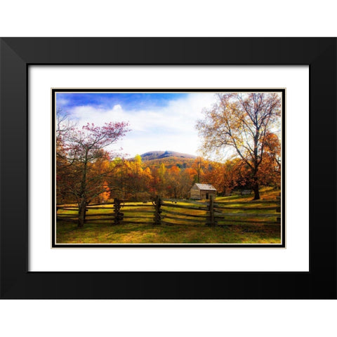 Mountain Homestead Black Modern Wood Framed Art Print with Double Matting by Hausenflock, Alan