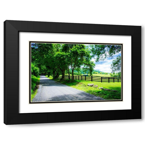 The Road Home Black Modern Wood Framed Art Print with Double Matting by Hausenflock, Alan