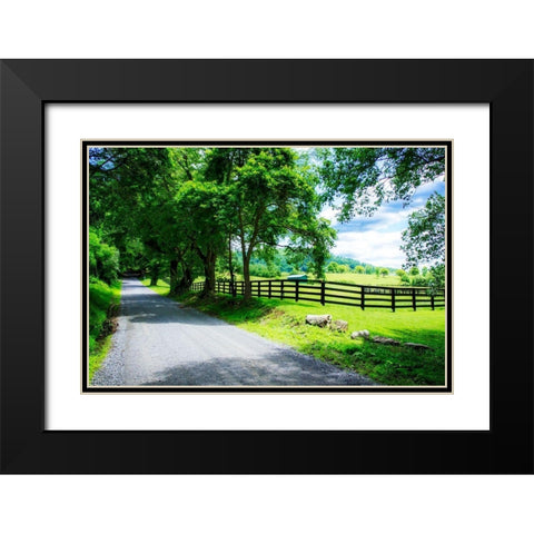 The Road Home Black Modern Wood Framed Art Print with Double Matting by Hausenflock, Alan