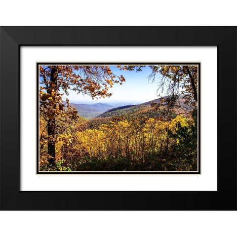 Blue Ridge Autumn Black Modern Wood Framed Art Print with Double Matting by Hausenflock, Alan