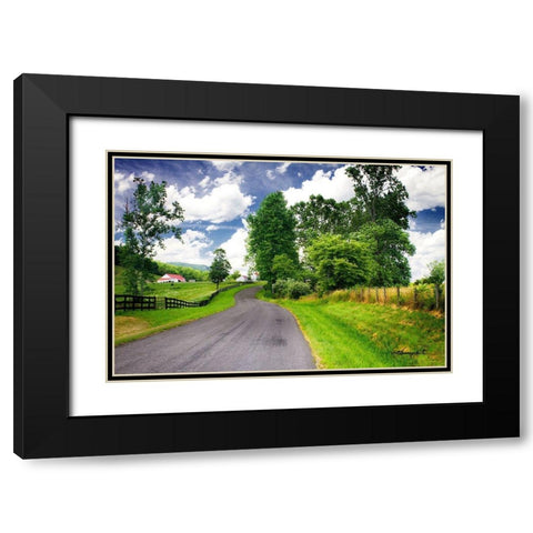 Virginia Byway Black Modern Wood Framed Art Print with Double Matting by Hausenflock, Alan