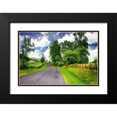 Virginia Byway Black Modern Wood Framed Art Print with Double Matting by Hausenflock, Alan