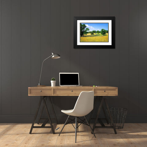 Farming Fields Black Modern Wood Framed Art Print with Double Matting by Hausenflock, Alan