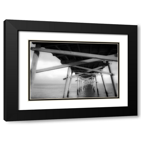 Pier Black Modern Wood Framed Art Print with Double Matting by Hausenflock, Alan