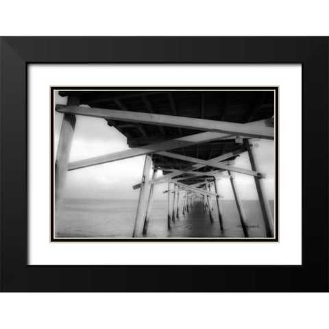 Pier Black Modern Wood Framed Art Print with Double Matting by Hausenflock, Alan