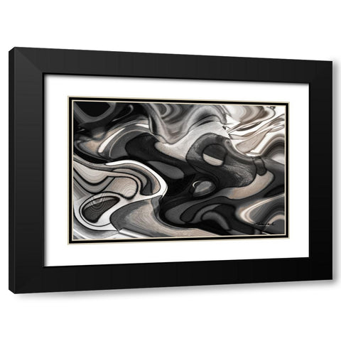 Jumble Black Modern Wood Framed Art Print with Double Matting by Hausenflock, Alan