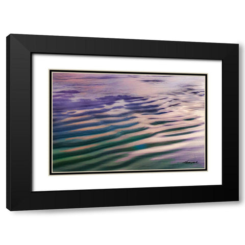 Water and Sand Black Modern Wood Framed Art Print with Double Matting by Hausenflock, Alan