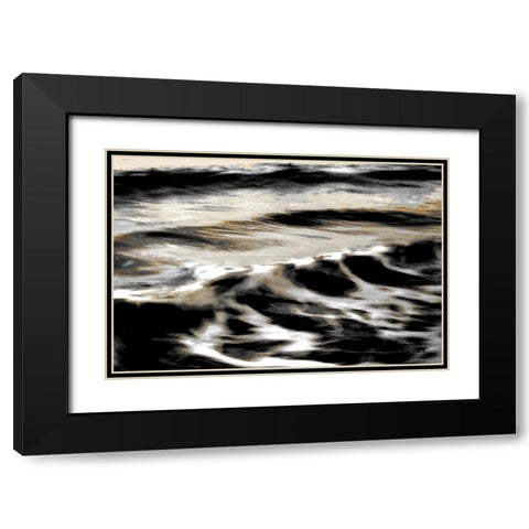 Stormy Waves Black Modern Wood Framed Art Print with Double Matting by Hausenflock, Alan