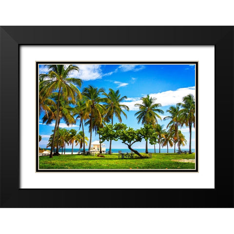 Ice Cream at the Beach Black Modern Wood Framed Art Print with Double Matting by Hausenflock, Alan