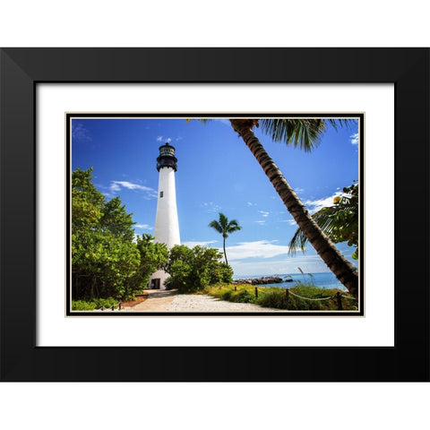 Cape Florida Light I Black Modern Wood Framed Art Print with Double Matting by Hausenflock, Alan