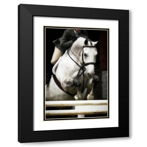 Jumping Hunter I Black Modern Wood Framed Art Print with Double Matting by Hausenflock, Alan