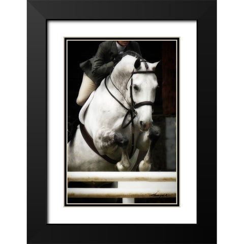 Jumping Hunter I Black Modern Wood Framed Art Print with Double Matting by Hausenflock, Alan