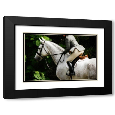 Dressage II Black Modern Wood Framed Art Print with Double Matting by Hausenflock, Alan