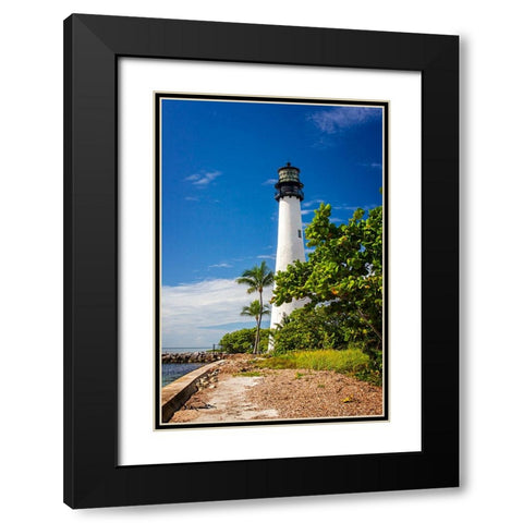 Cape Florida Lighthouse III Black Modern Wood Framed Art Print with Double Matting by Hausenflock, Alan