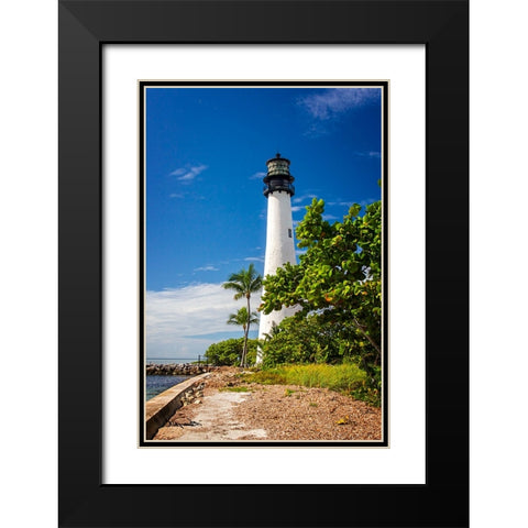 Cape Florida Lighthouse III Black Modern Wood Framed Art Print with Double Matting by Hausenflock, Alan