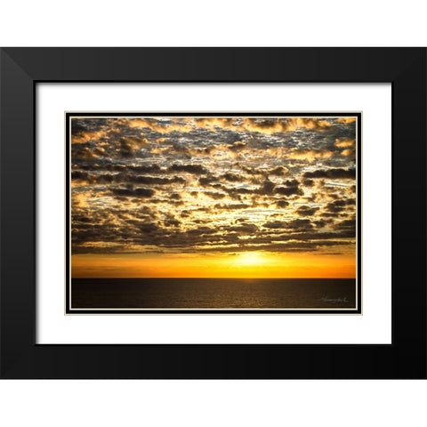 Golden Sunrise Black Modern Wood Framed Art Print with Double Matting by Hausenflock, Alan