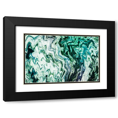 Zigzag Black Modern Wood Framed Art Print with Double Matting by Hausenflock, Alan