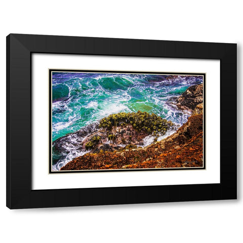 Point Lobos Coastline Black Modern Wood Framed Art Print with Double Matting by Hausenflock, Alan
