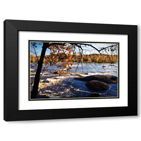 Autumn on the James I Black Modern Wood Framed Art Print with Double Matting by Hausenflock, Alan