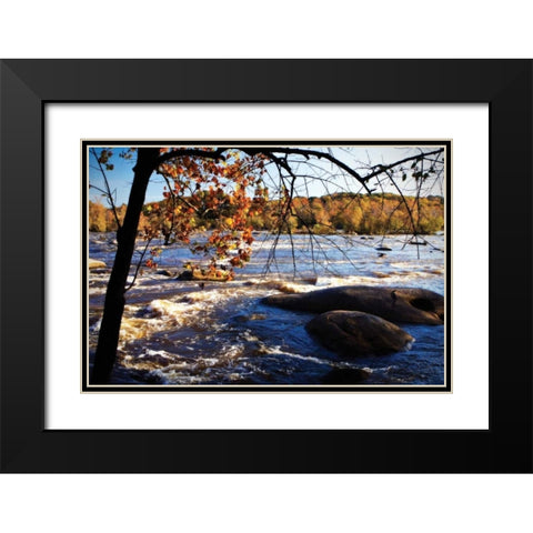 Autumn on the James I Black Modern Wood Framed Art Print with Double Matting by Hausenflock, Alan