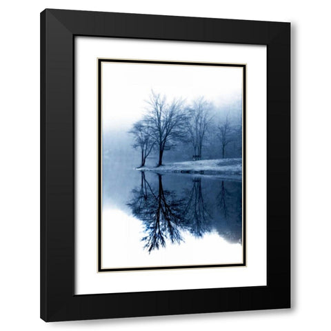 Fog on the Lake I Black Modern Wood Framed Art Print with Double Matting by Hausenflock, Alan