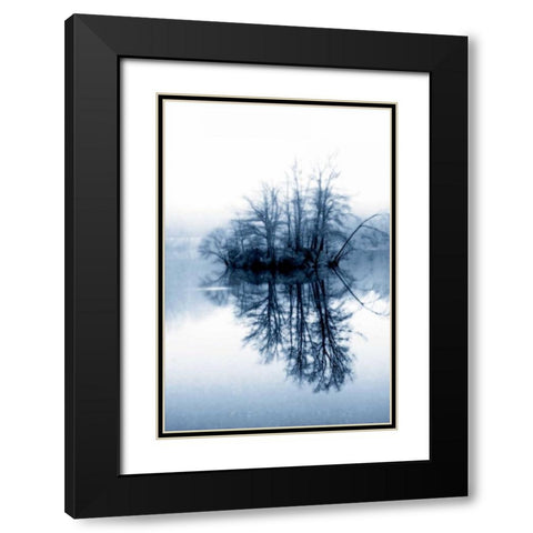 Fog on the Lake II Black Modern Wood Framed Art Print with Double Matting by Hausenflock, Alan