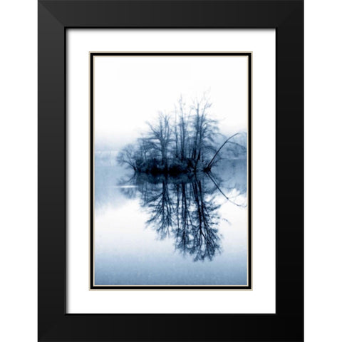 Fog on the Lake II Black Modern Wood Framed Art Print with Double Matting by Hausenflock, Alan