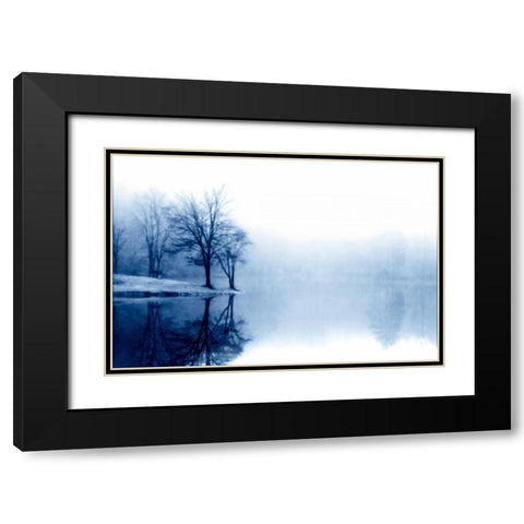 Fog on the Lake III Black Modern Wood Framed Art Print with Double Matting by Hausenflock, Alan