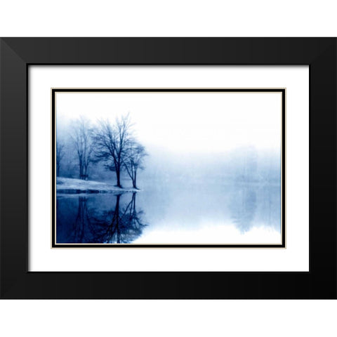 Fog on the Lake III Black Modern Wood Framed Art Print with Double Matting by Hausenflock, Alan