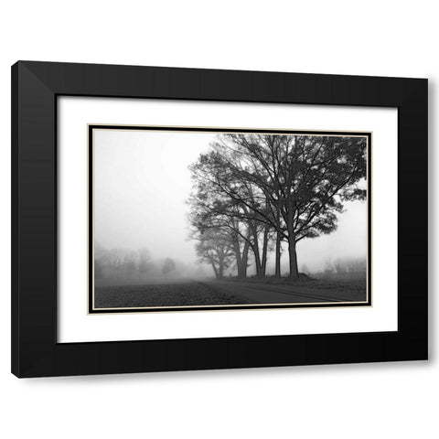 Rural Point Road Black Modern Wood Framed Art Print with Double Matting by Hausenflock, Alan