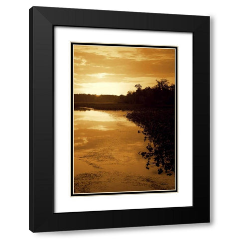 Sunset on the Lake II Black Modern Wood Framed Art Print with Double Matting by Hausenflock, Alan