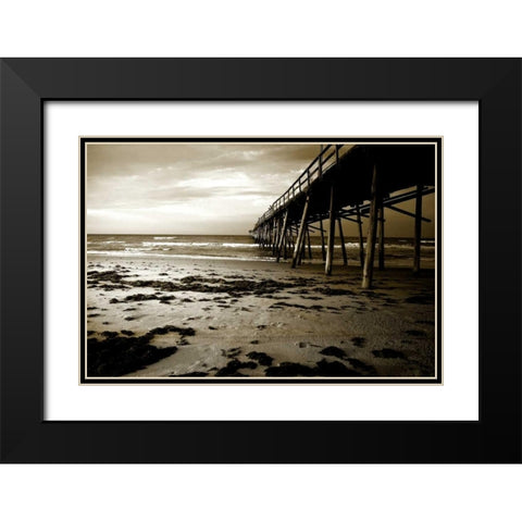 Under the Pier I Black Modern Wood Framed Art Print with Double Matting by Hausenflock, Alan