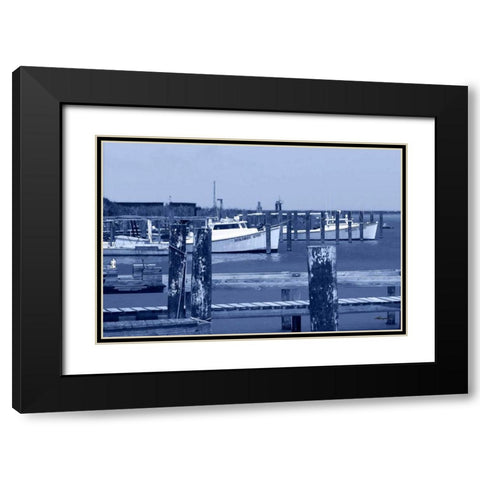 At the Dock I Black Modern Wood Framed Art Print with Double Matting by Hausenflock, Alan