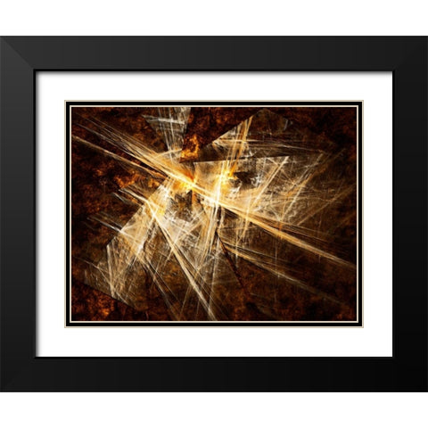 Fractal Light III Black Modern Wood Framed Art Print with Double Matting by Hausenflock, Alan