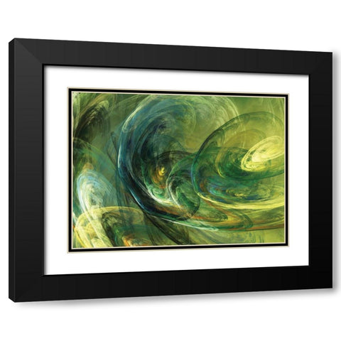 Fractal Light IV Black Modern Wood Framed Art Print with Double Matting by Hausenflock, Alan