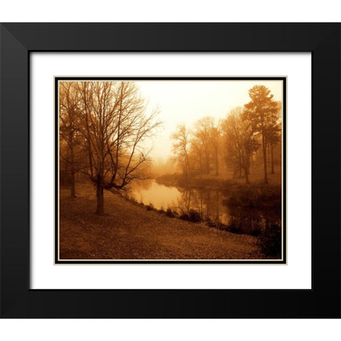 Peaceful II Black Modern Wood Framed Art Print with Double Matting by Hausenflock, Alan