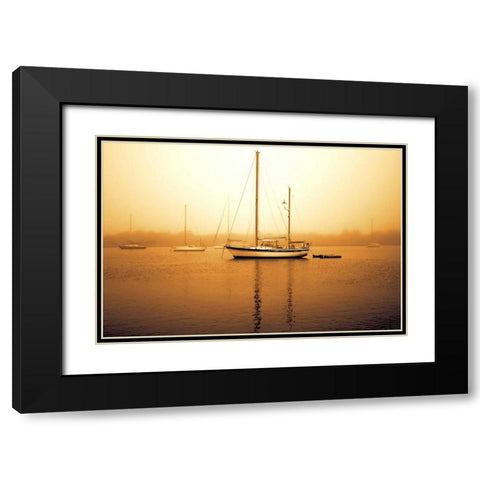 Early Morning Fishing I Black Modern Wood Framed Art Print with Double Matting by Hausenflock, Alan