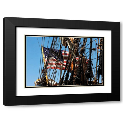 Patriotic I Black Modern Wood Framed Art Print with Double Matting by Hausenflock, Alan